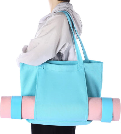 Yoga Mat Bag Set for Women Including Yoga Tote Bag (Without Mat) Booty Resistance Bands Non Slip Sports Socks Silicone Ties for Pilates Travel Workout Office Home Gym