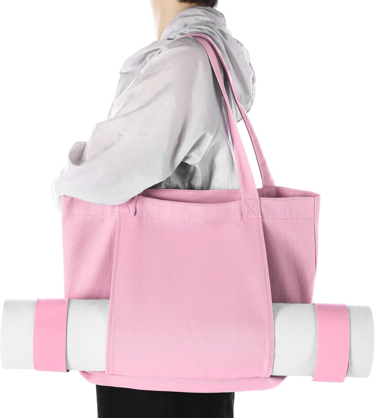 Yoga Mat Bag Set for Women Including Yoga Tote Bag (Without Mat) Booty Resistance Bands Non Slip Sports Socks Silicone Ties for Pilates Travel Workout Office Home Gym