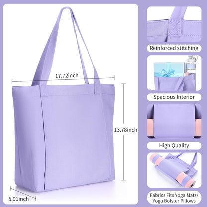 Yoga Mat Bag Set for Women Including Yoga Tote Bag (Without Mat) Booty Resistance Bands Non Slip Sports Socks Silicone Ties for Pilates Travel Workout Office Home Gym