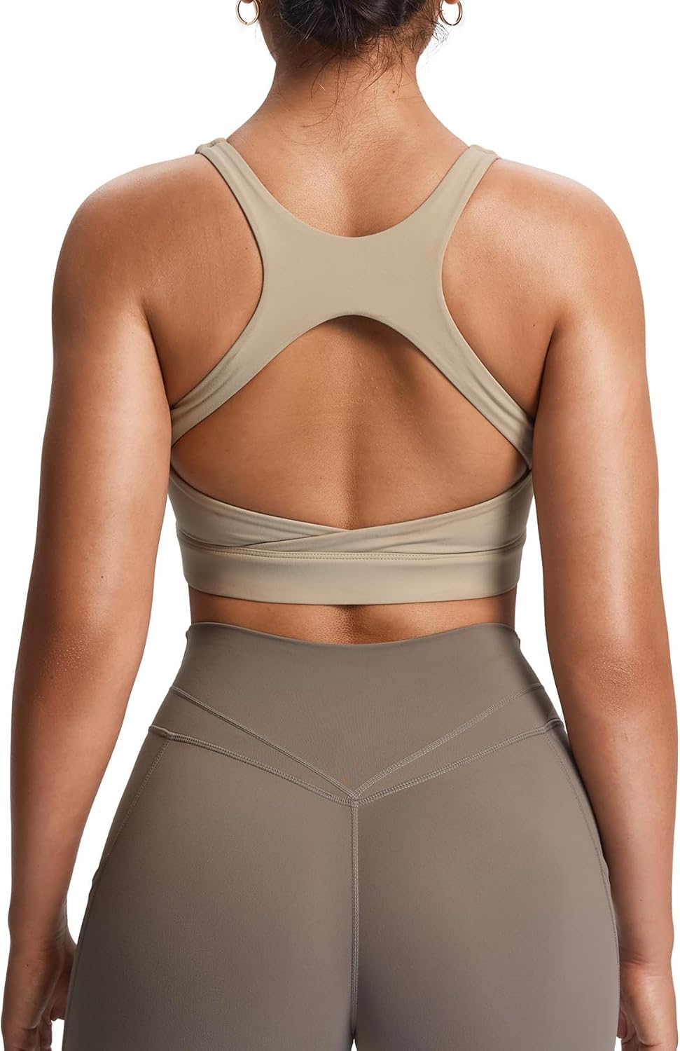 Women's Khloe High Impact Sports Bra | unique racerback, elegant square neck, support & versatile, workout fitness training gym yoga crop tank, moisture-wicking