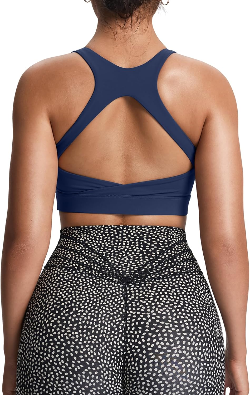 Women's Khloe High Impact Sports Bra | unique racerback, elegant square neck, support & versatile, workout fitness training gym yoga crop tank, moisture-wicking