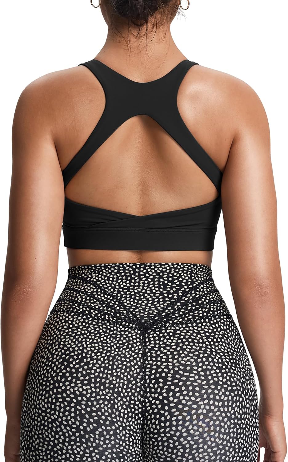 Women's Khloe High Impact Sports Bra | unique racerback, elegant square neck, support & versatile, workout fitness training gym yoga crop tank, moisture-wicking