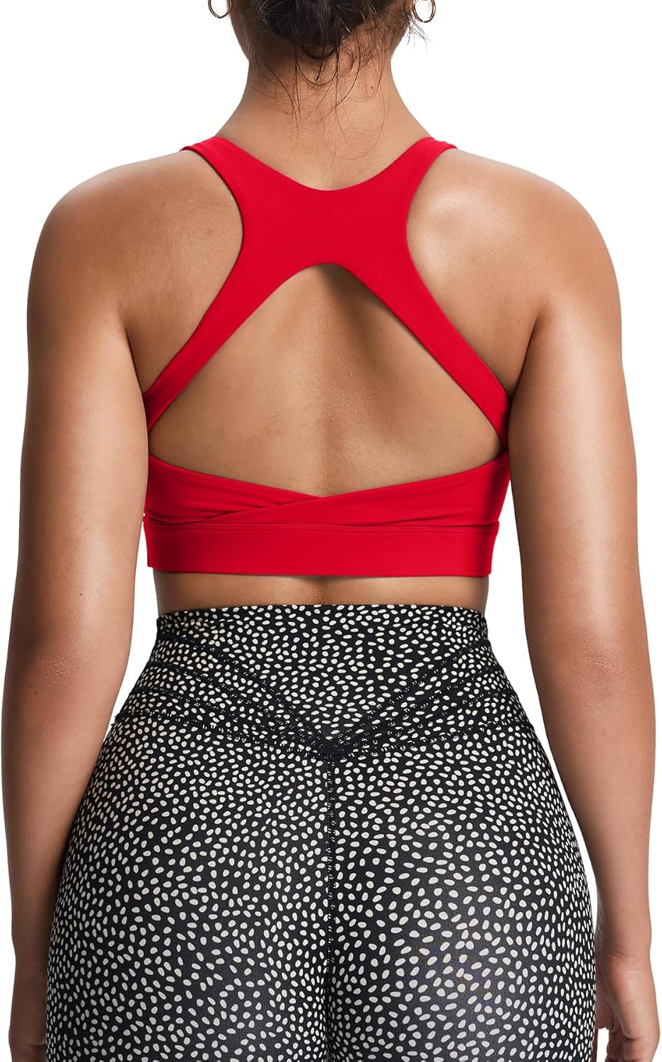Women's Khloe High Impact Sports Bra | unique racerback, elegant square neck, support & versatile, workout fitness training gym yoga crop tank, moisture-wicking