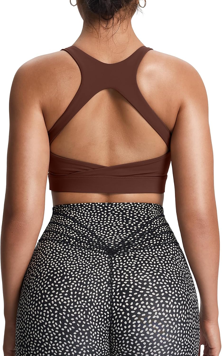 Women's Khloe High Impact Sports Bra | unique racerback, elegant square neck, support & versatile, workout fitness training gym yoga crop tank, moisture-wicking