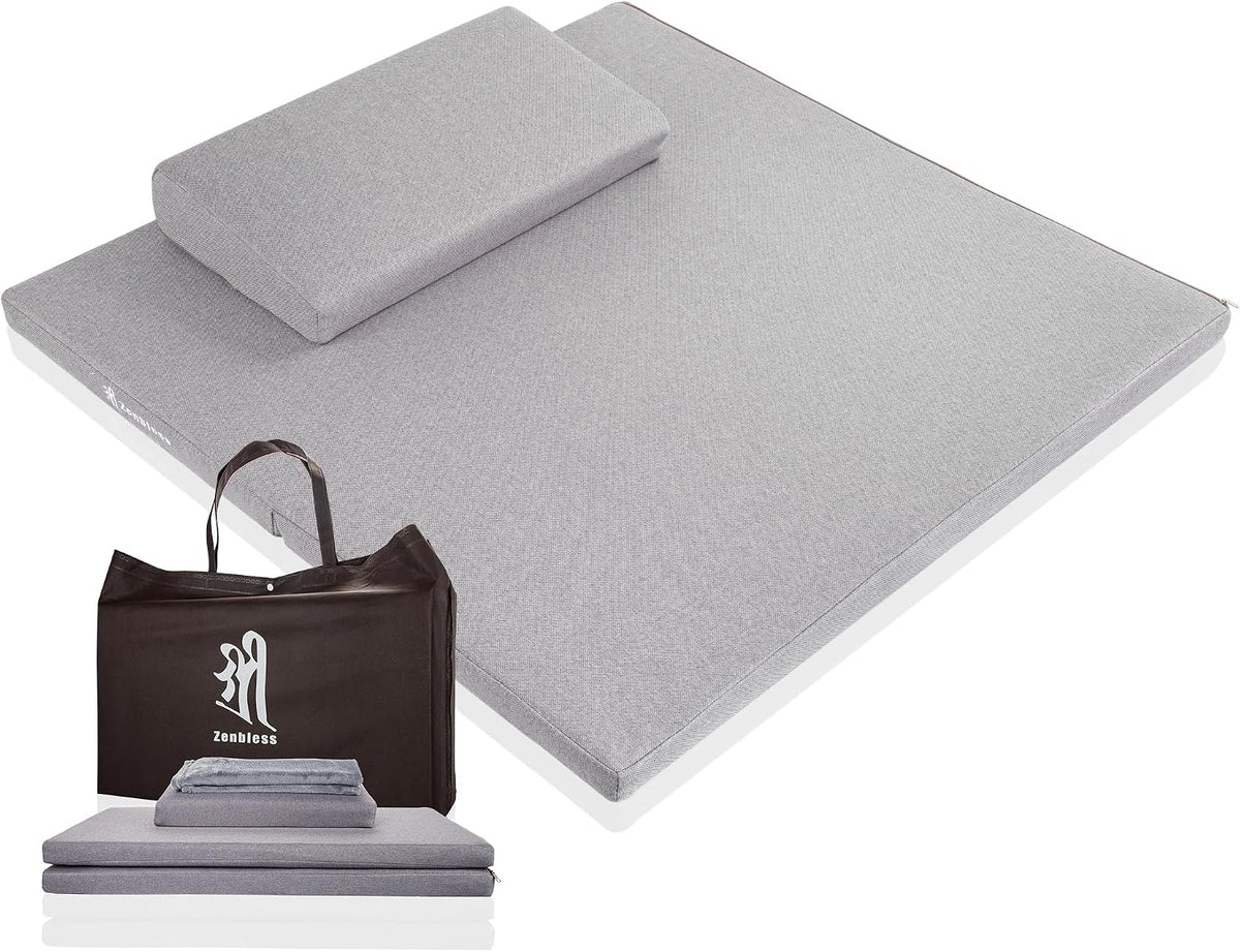 Yoga Meditation Cushion Set,Large Square Meditation Floor Pillow, Meditation Mat and Pillow Set for Sitting on Floor,Zafu and Zabuton Accessories(31.5")