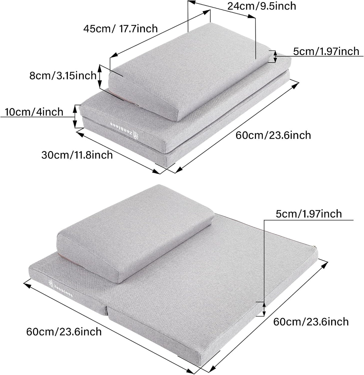 Yoga Meditation Cushion Set,Large Square Meditation Floor Pillow, Meditation Mat and Pillow Set for Sitting on Floor,Zafu and Zabuton Accessories(31.5")