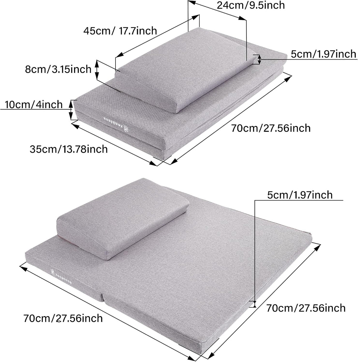 Yoga Meditation Cushion Set,Large Square Meditation Floor Pillow, Meditation Mat and Pillow Set for Sitting on Floor,Zafu and Zabuton Accessories(31.5")