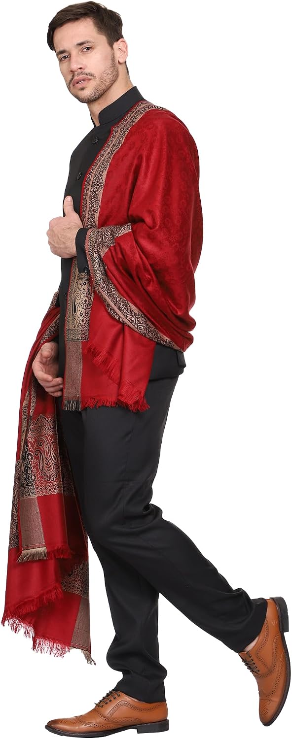 Men's Woven Acro Wool Gents Shawls, Muffler, Stoles for Men