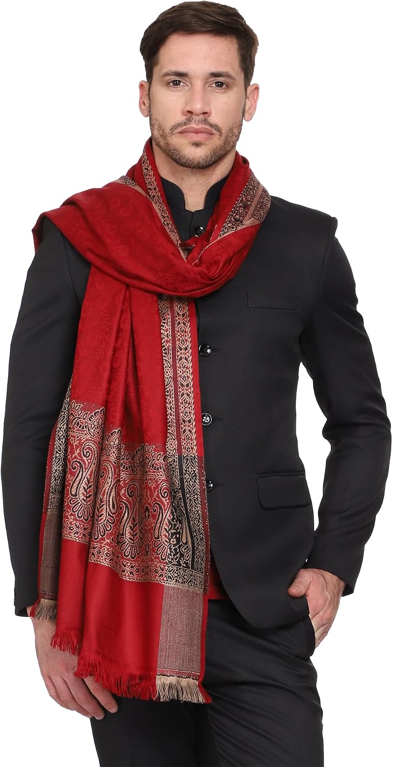 Men's Woven Acro Wool Gents Shawls, Muffler, Stoles for Men