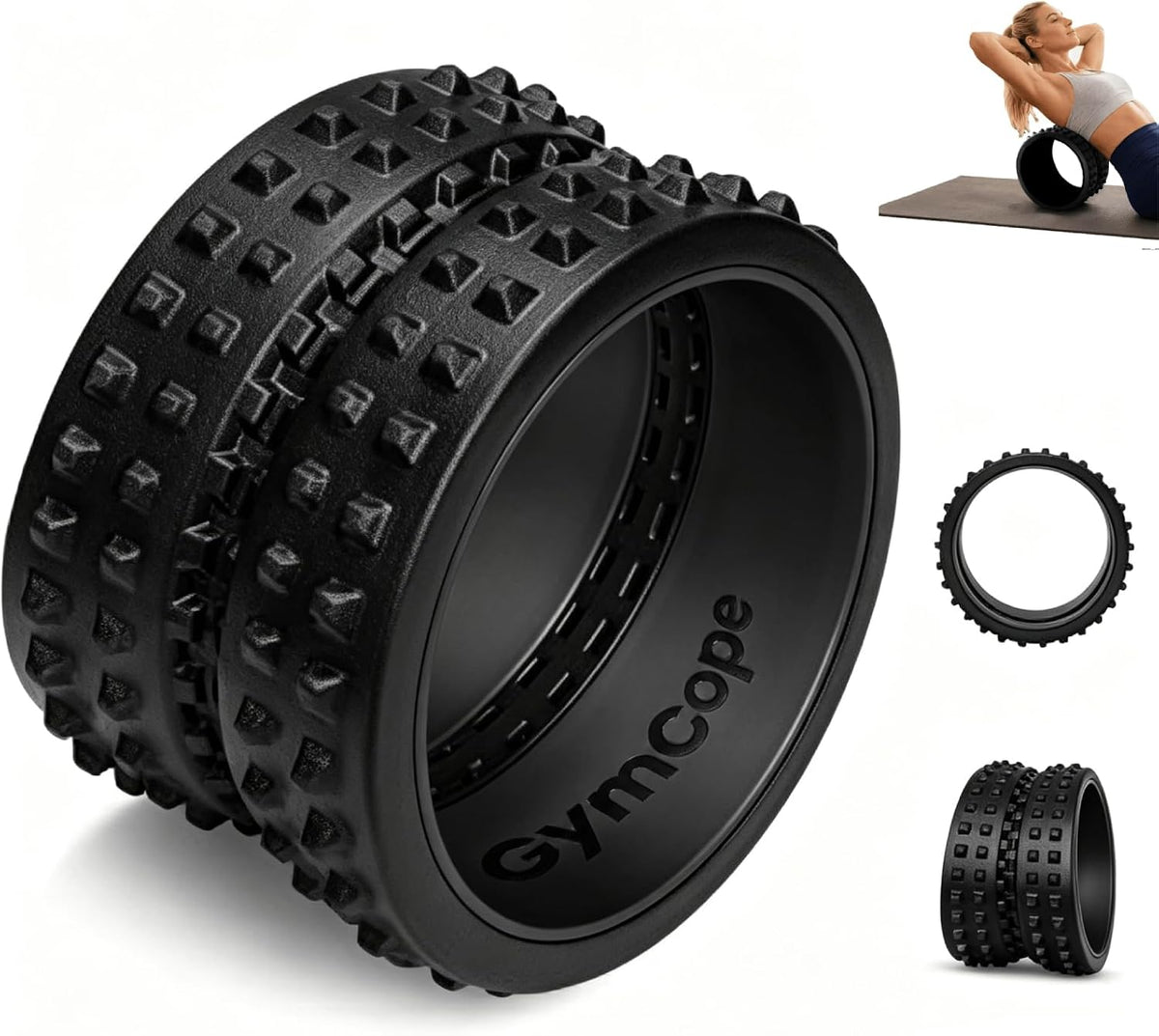 10in Back Roller, Foam Roller for Exercise, Spine-Safe Groove