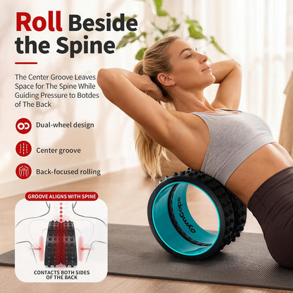 10in Back Roller, Foam Roller for Exercise, Spine-Safe Groove