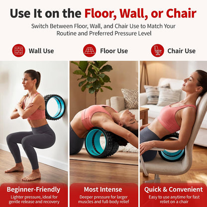 10in Back Roller, Foam Roller for Exercise, Spine-Safe Groove