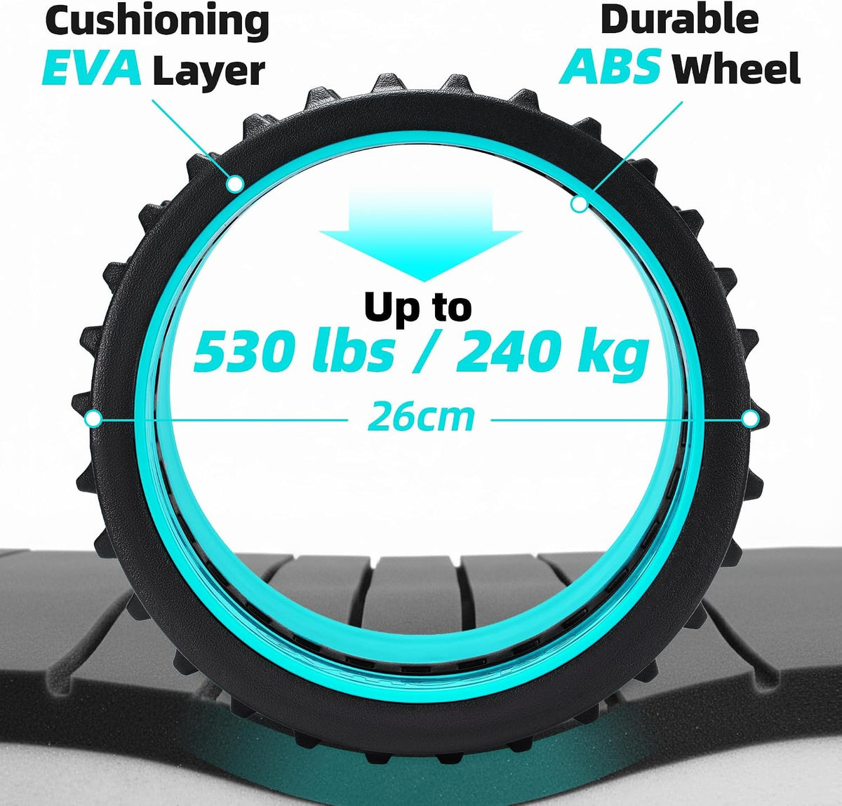 10in Back Roller, Foam Roller for Exercise, Spine-Safe Groove