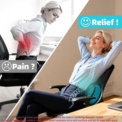 10in Back Roller, Foam Roller for Exercise, Spine-Safe Groove