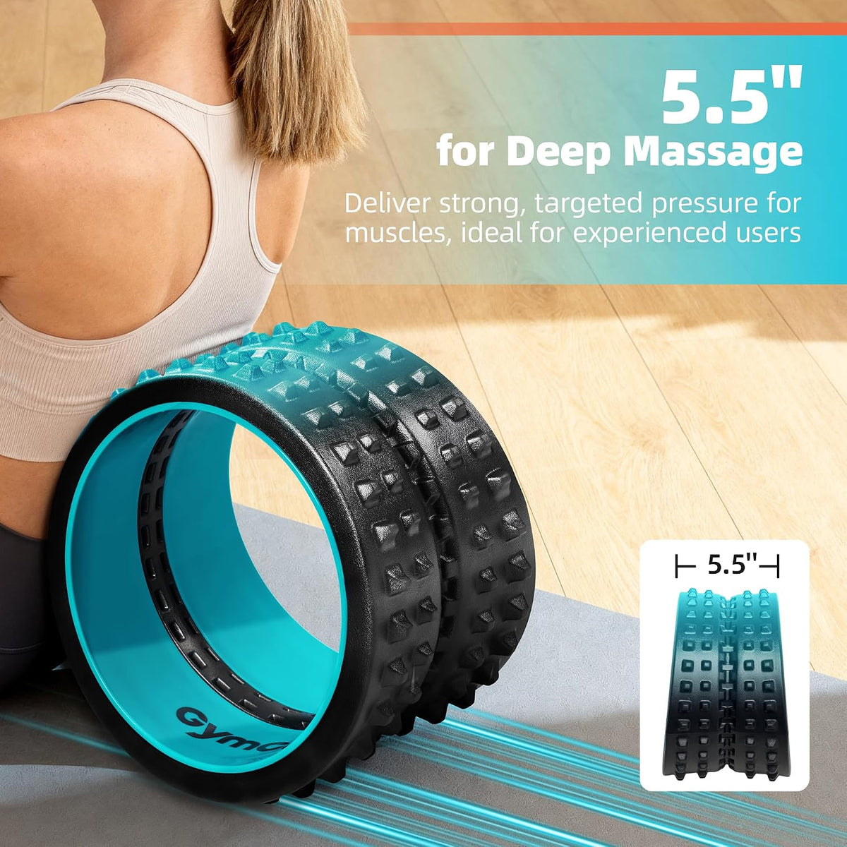 10in Back Roller, Foam Roller for Exercise, Spine-Safe Groove