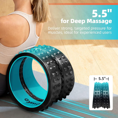 10in Back Roller, Foam Roller for Exercise, Spine-Safe Groove