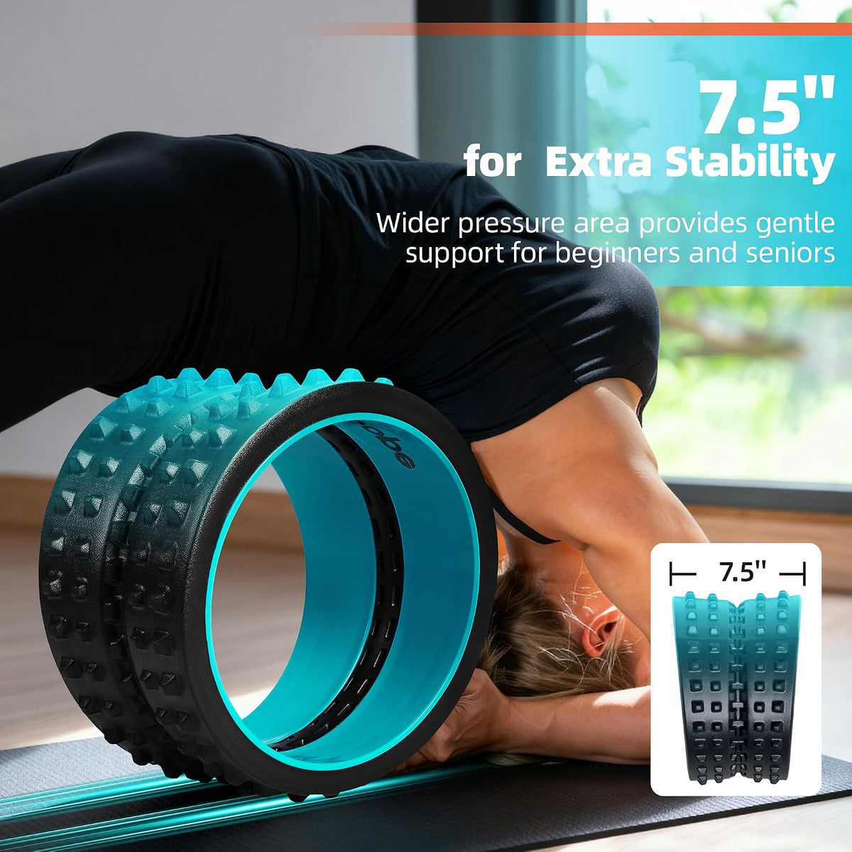 10in Back Roller, Foam Roller for Exercise, Spine-Safe Groove