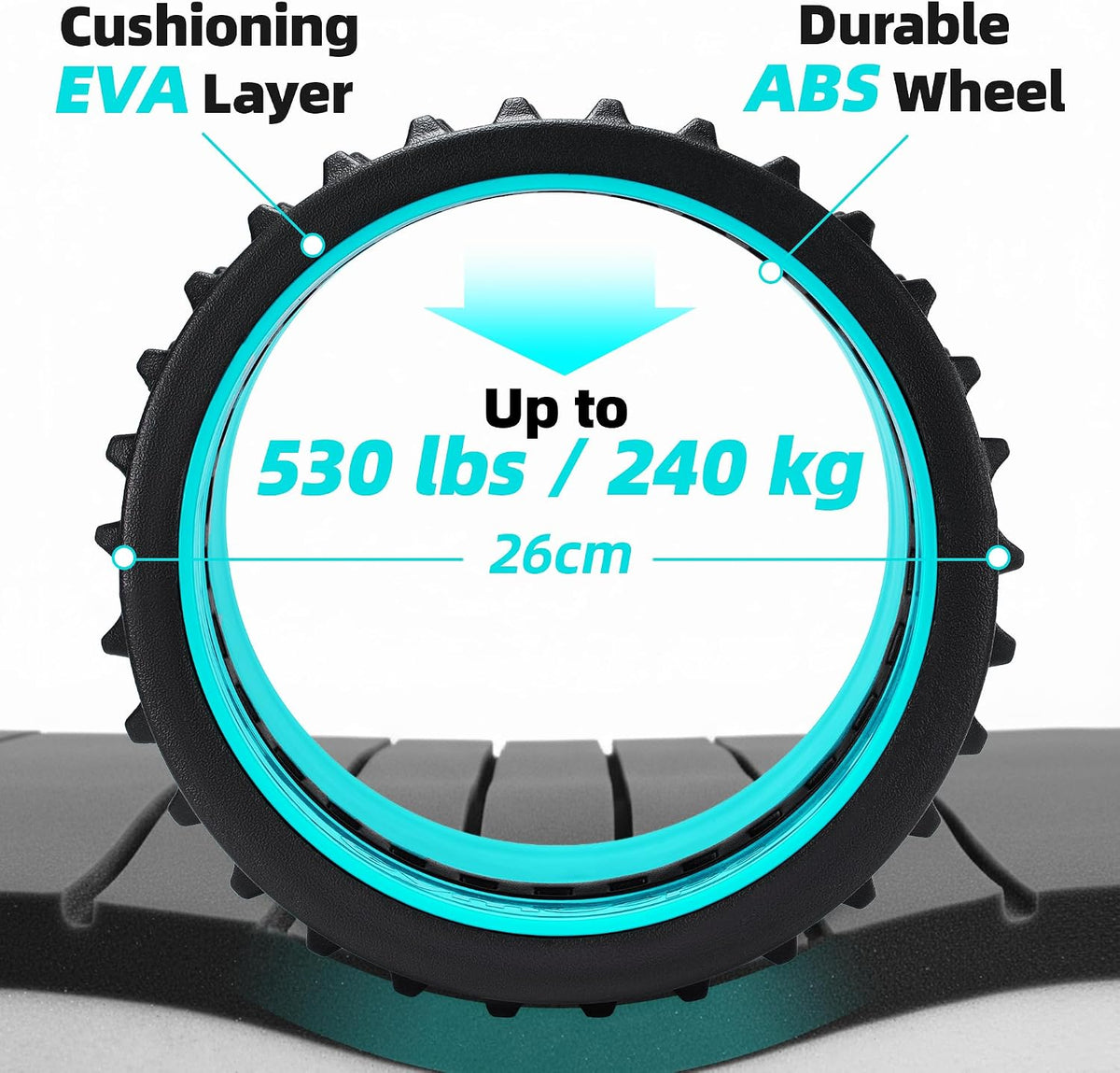 10in Back Roller, Foam Roller for Exercise, Spine-Safe Groove