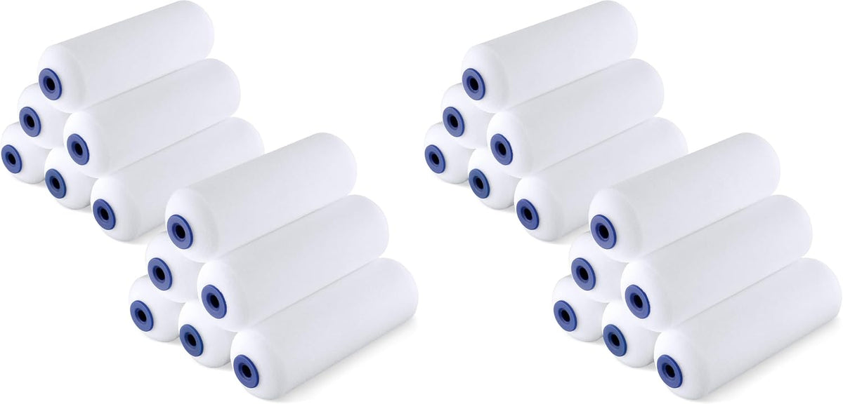 4" Foam Paint Roller, 12-Pack Small Paint Rollers