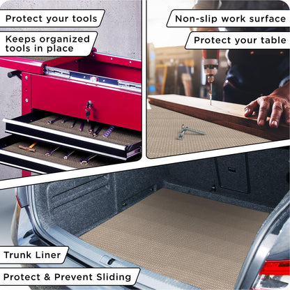 5mm Slip-Resistant Floor Mat Roll, 24in x 25ft, Mocha
