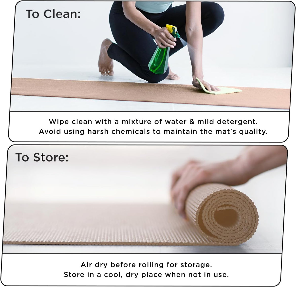 5mm Slip-Resistant Floor Mat Roll, 24in x 25ft, Mocha