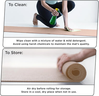 5mm Slip-Resistant Floor Mat Roll, 24in x 25ft, Mocha