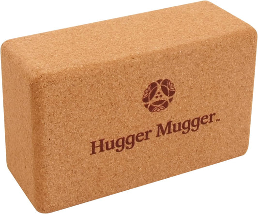 Cork Yoga Block - Naturally Grippy Texture, Durable, Made from Renewable Cork, Rounded Edges for Comfort, Great for Sweaty Hands BL-CORK