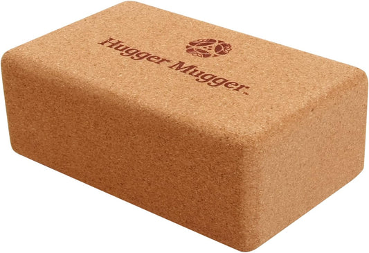 Cork Yoga Block - Naturally Grippy Texture, Durable, Made from Renewable Cork, Rounded Edges for Comfort, Great for Sweaty Hands BL-CORK