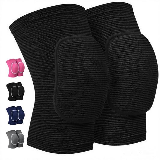Volleyball Knee Pads for Dancers, Soft Breathable Knee Pads for Men Women Kids Knees Protective, Knee Brace for Volleyball Football Dance Yoga Tennis Running Cycling Workout Climbing (Black, Medium)