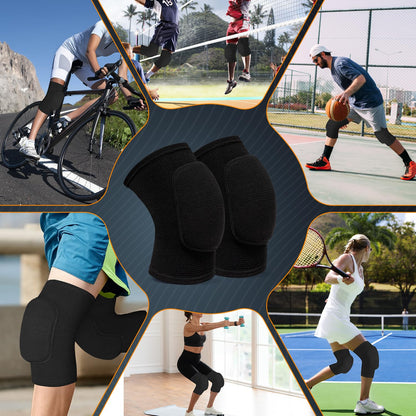 Volleyball Knee Pads for Dancers, Soft Breathable Knee Pads for Men Women Kids Knees Protective, Knee Brace for Volleyball Football Dance Yoga Tennis Running Cycling Workout Climbing (Black, Medium)