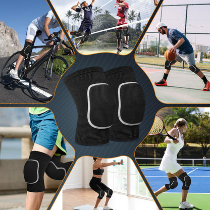 Volleyball Knee Pads for Dancers, Soft Breathable Knee Pads for Men Women Kids Knees Protective, Knee Brace for Volleyball Football Dance Yoga Tennis Running Cycling Workout Climbing (Black, Medium)