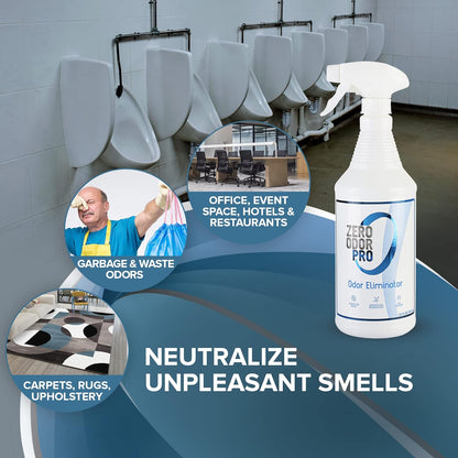 Pro Commercial Strength Odor Eliminator, Room Deodorizer and Air Freshener, Trigger Spray, 32 oz, White/Blue