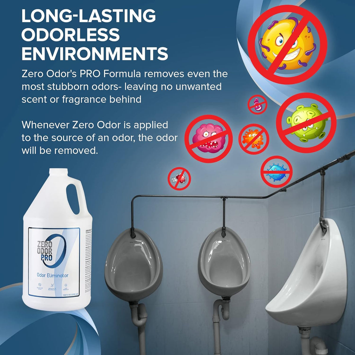 Pro Commercial Strength Odor Eliminator, Room Deodorizer and Air Freshener, Trigger Spray, 32 oz, White/Blue