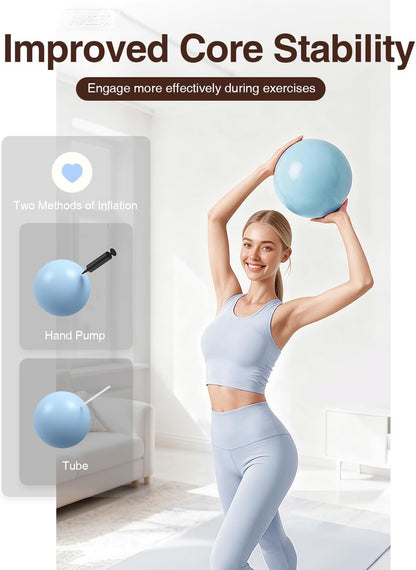 Pilates kit for Women Home Workout, Pilates Equipment Ring and Ball Set with 3 Fabric Resistance Bands, Massage Ball, Pilates Starter Kit for Strength, Toning, Including Workout Guide