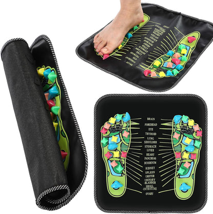 Foot Acupressure Massage Mat with Stones, 27.56 x 13.78 Inches