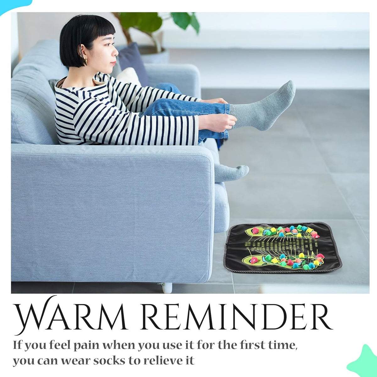 Foot Acupressure Massage Mat with Stones, 27.56 x 13.78 Inches