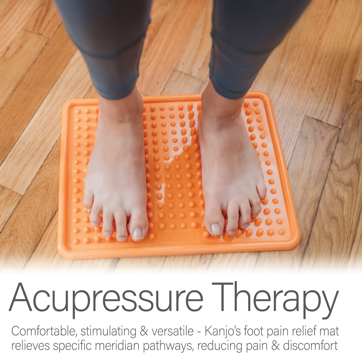 Acupressure Foot Pain Relief Mat | Pressure Point Foot Massager for Plantar Fasciitis, Heel Pain & Arch Pain Relief | for Use at Standing Desk
