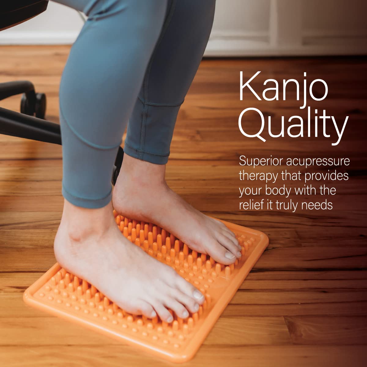 Acupressure Foot Pain Relief Mat | Pressure Point Foot Massager for Plantar Fasciitis, Heel Pain & Arch Pain Relief | for Use at Standing Desk