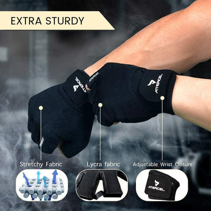 Workout Gloves for Men and Women, Exercise Gloves for Weight Lifting, Cycling, Gym, Training, Breathable and Snug fit