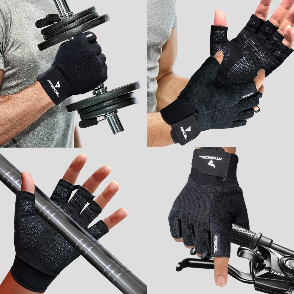 Workout Gloves for Men and Women, Exercise Gloves for Weight Lifting, Cycling, Gym, Training, Breathable and Snug fit