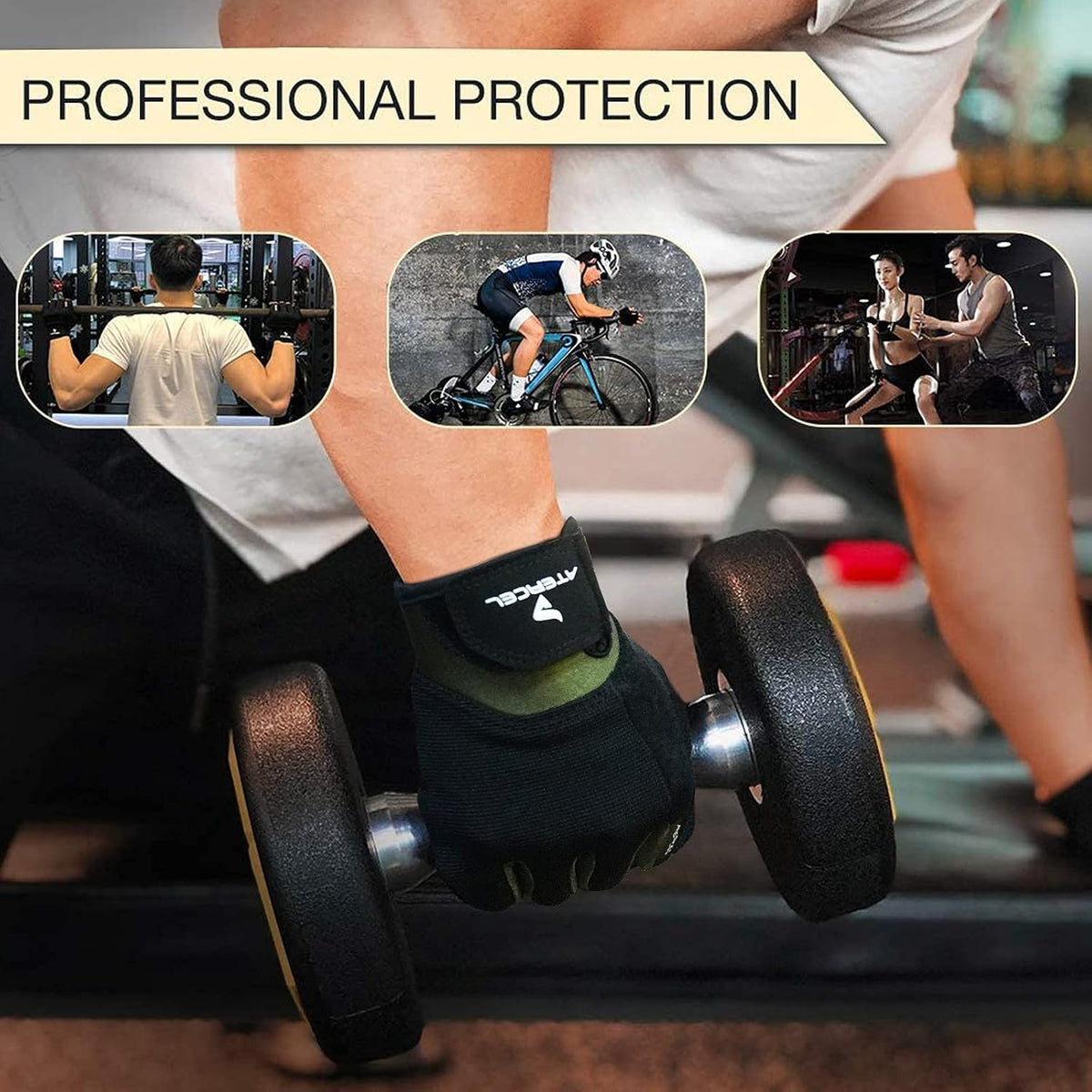 Workout Gloves for Men and Women, Exercise Gloves for Weight Lifting, Cycling, Gym, Training, Breathable and Snug fit