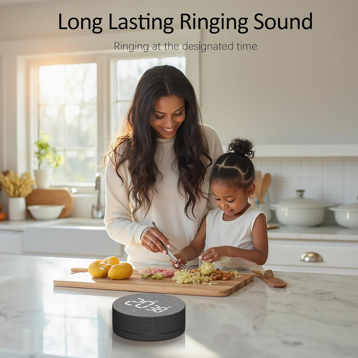 AVINIA Digital Kitchen Timers, Visual timers Large LED Display Magnetic Countdown Countup Timer for Classroom Cooking Fitness Baking Studying Teaching, Easy for Kids and Seniors Black