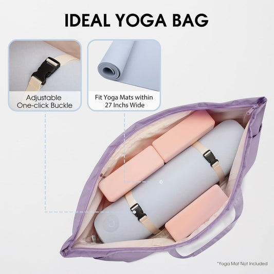 Large Yoga Mat Bag Trolley Sleeve Gym Carrier Shoe Bag Wet Pocket