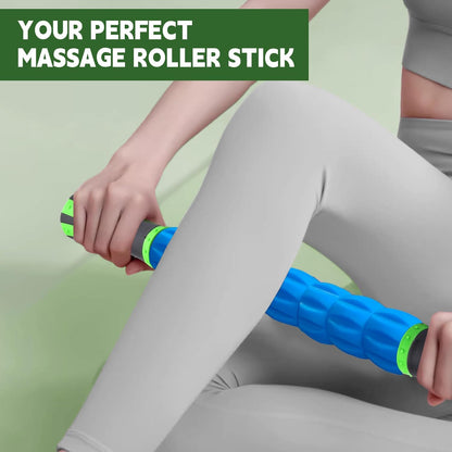 Massage Roller Stick,Muscle Roller Stick for Athletes, Liposuction Massage Roller for Lymphatic Drainage, for Relief Muscle Soreness, Trigger Points, Help Runner Legs, Back Recovery (Red & Black)