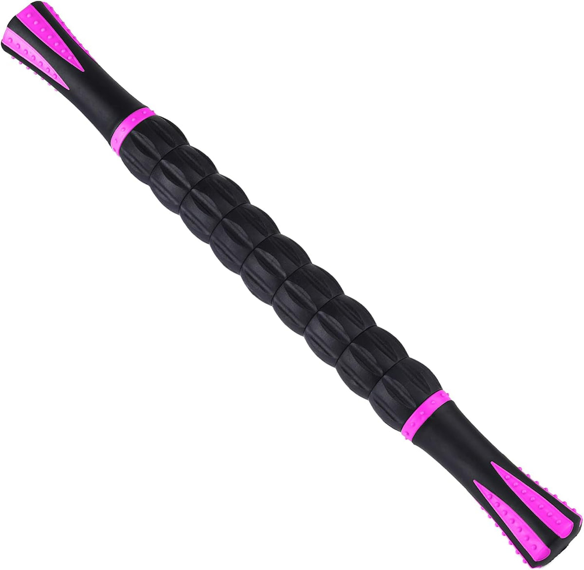 Massage Roller Stick,Muscle Roller Stick for Athletes, Liposuction Massage Roller for Lymphatic Drainage, for Relief Muscle Soreness, Trigger Points, Help Runner Legs, Back Recovery (Red & Black)