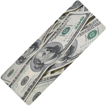 Dollar Cash Rich printed foldable yoga mat for travel For hot yoga, natural rubber non slip, with yoga mat storage tapete para ejercicio 71x26 inches