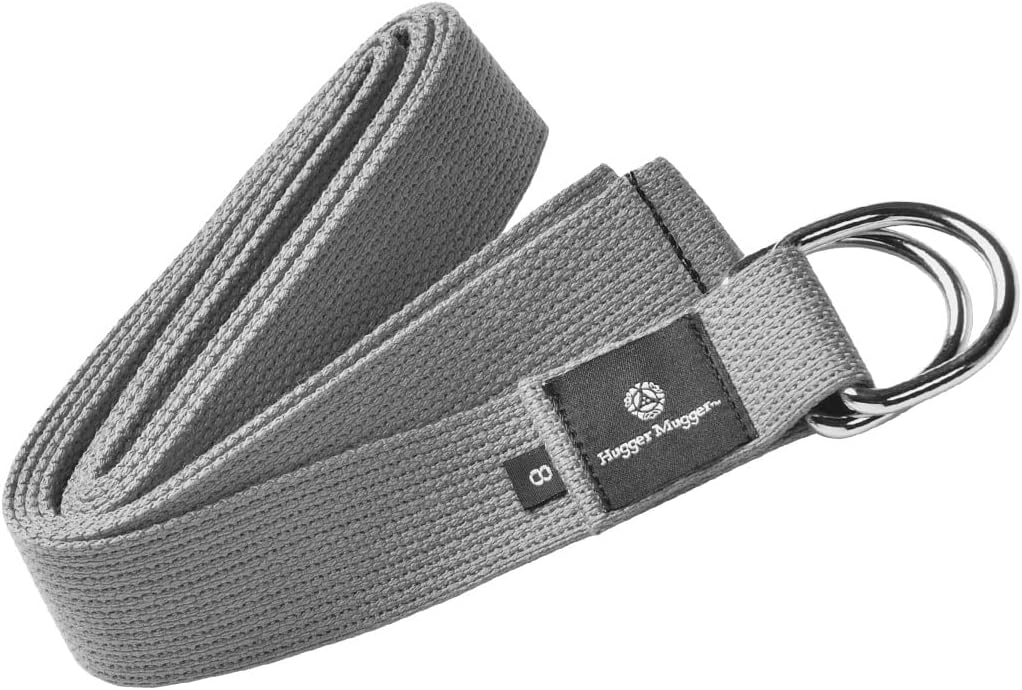 D-Ring Cotton Yoga Strap - Super Strong Cotton, Metal D-Ring Buckle, Multiple Lengths Available