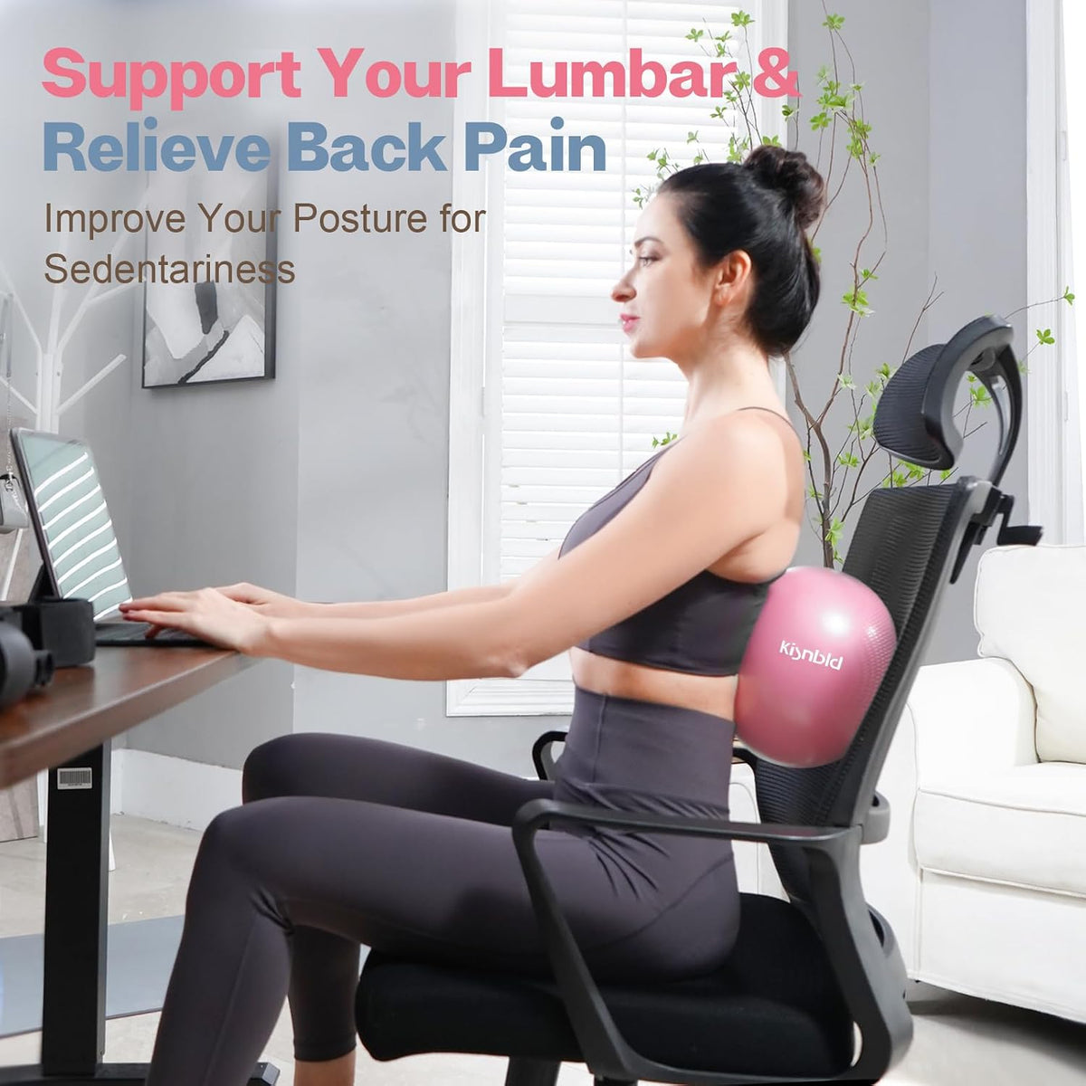 9 Inch Pilates Ball, Small Exercise Ball for Core &Physical Therapy