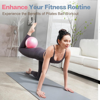 9 Inch Pilates Ball, Small Exercise Ball for Core &Physical Therapy