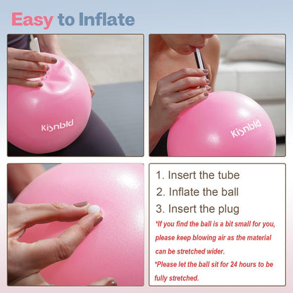 9 Inch Pilates Ball, Small Exercise Ball for Core &Physical Therapy